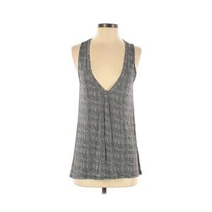 Joie Black White Printed V Neck Sleeveless Blouse